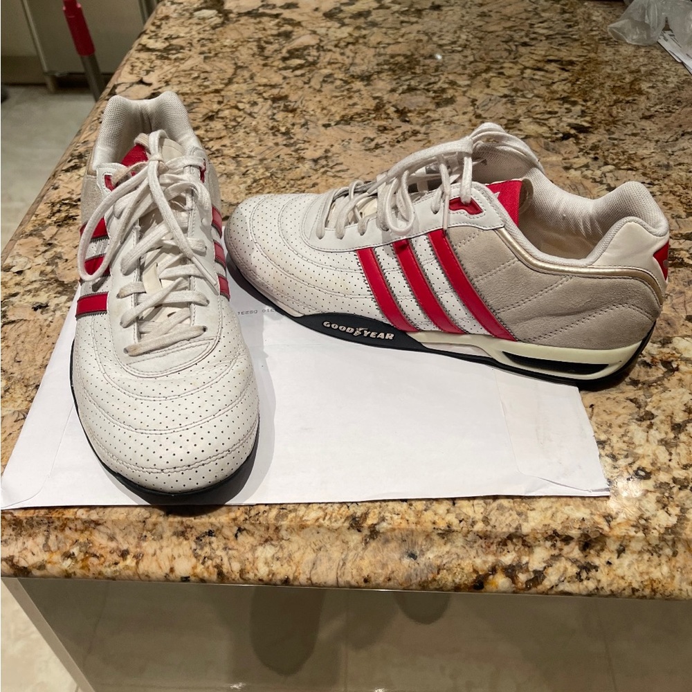 Adidas x Goodyear Racing Driving Shoes | White Red | Men’s 9.5 | Rare 2000s
